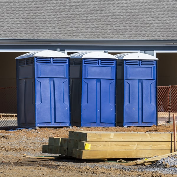 what is the expected delivery and pickup timeframe for the portable toilets in South Plains